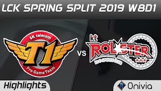 SKT vs KT Highlights Game 3 LCK Spring 2019 W8D1 SK Telecom T1 vs KT Rolster by Onivia