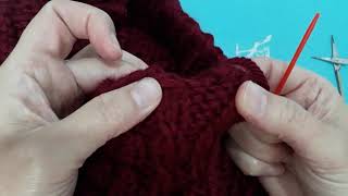 Эластичное закрытие петель резинки спицами.