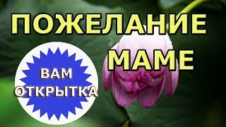 Пожелание для мамы в стихах. Красивое видео поздравление.