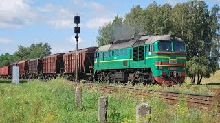 М62К-1481 с грузовым поездом / M62K-1481 with a freight train