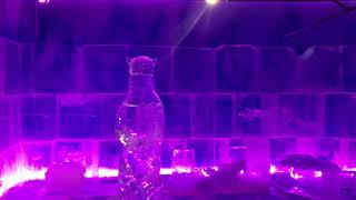 Ice bar in Santa Park, Rovaniemi, Finland on 23.12.2018