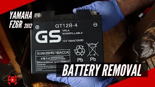How to remove a battery from Yamaha FZ6R - 2012 Yamaha FZR