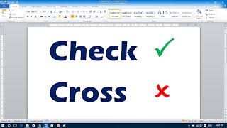 How to Insert Tick Mark in MS Word 2010