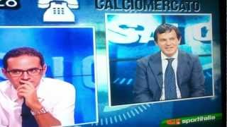 Tifoso della Roma insulta in diretta Pedullà 27/08/12
