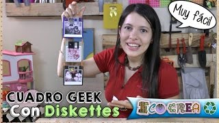 Cómo hacer un portaretrato con Diskettes