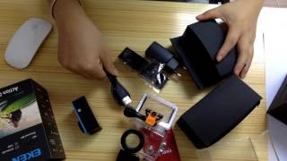 4K wifi Action Camera Original Eken H9R box unpacking