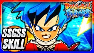 Dragon Ball Fusions 3DS English: SSGSS Super Saiyan God Skill CaC Gameplay (1 MILLION DAMAGE)