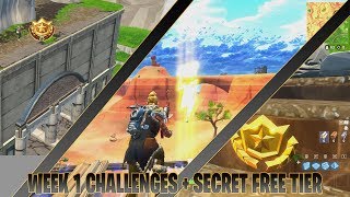 WEEK 1 CHALLENGES SEASON 5 + FREE TIER BATTLE STAR -FORTNITE