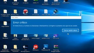 solucionar Error critico el menu inicio y cortana no funciona windows 8, windows 10 (2016)
