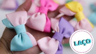 PAR DE LAÇOS FÁCIL/ COM FITA Nº09 CORES CANDY/ FITA PROGRESSO GL/ JU ARRUDA