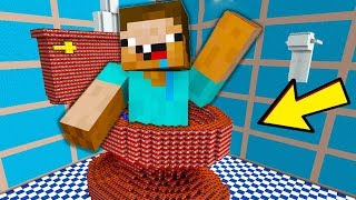 НУБ УПАЛ В ТУАЛЕТ ИЗ ТНТ! КАК ВЫЖИТЬ В МАЙНКРАФТ? ТРОЛЛИНГ В MINECRAFT | ЗАЩИТА НУБА | МУЛЬТИК