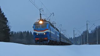Електровоз ЧС7-026 з п. № 73А, перегін Апрелівка - Селятине МСК. ЗАЛ.