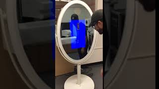 Portable Vanity Oval Mirror Photo Booth