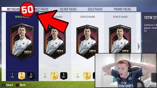 OMFG 50 GUARANTEED TOTW PACKS!!! FIFA 18 Pack Opening!