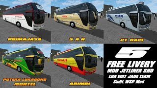 BUSSID | 5 FREE LIVERY MOD JETLINER LHA Edit JADE TEAM Cvt. WSP