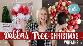 DOLLAR TREE CHRISTMAS DIYS ? Classy & Easy Wreaths 2017!