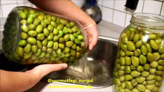 Zeytin Salamuru, Zeytin nasil tuzlanir? Kirma ve Cizme zeytin nasil yapilir, Part3, Nurmutfagi