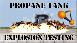 BeamNG Drive Explosive Propane Tank Explosion Testing - Insanegaz