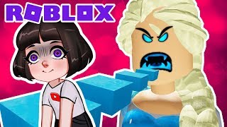 ПОБЕГ от ЗЛОЙ ЭЛЬЗЫ в Роблокс! Паркур Холодное Сердце с Машкой в Roblox Obby