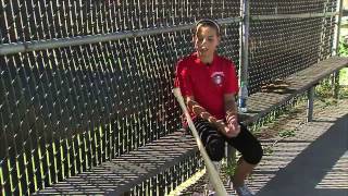 Salem girl at Wounded Warrior Amputee Softball Camp
