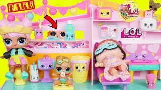 Fake LOL Surprise Dolls Open New Shopkins Happy Places!