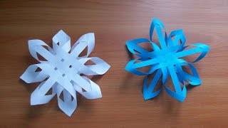 Объемная Снежинка из бумаги своими руками//Рaper snowflakes handmade.
