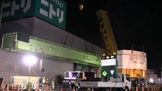 AR-5500M国産最大のクレーン車で歩道橋の架設Crane TADANO 前半