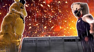 Giant Golden Freddy Vs Giant Ice Scream Man Survival In the City of Gmod! (Garry's Mod)