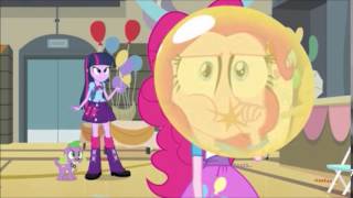 Twilight Sparkle meets Pinkie Pie and Applejack after lunch