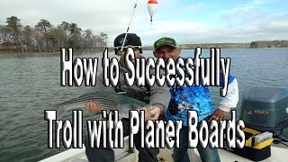How to Fish with Planer Boards, How to Troll with Planer Boards,How to catch Fish with Planer Boards