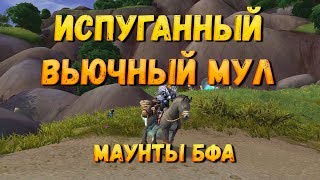 Как получить или Где падает маунт Испуганный вьючный мул. Изжеванная уздечка испуганного мула вов.