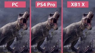[4K] Jurassic World Evolution – PC 4K Max vs. PS4 Pro vs. Xbox One X Graphics Comparison