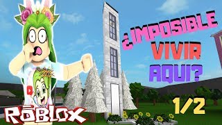 BLOXBURG IMPOSIBLE VIVIR EN ESTA CASA DE 1/2 CUADRO CHALLENGE - ROBLOX