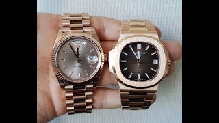 patek philippe nautilus 5711 vs rolex daydate 40 (gold watch) 파텍필립 노틸러스 5711 vs 롤렉스 데이데이트 40 로즈골드