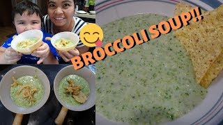 BUHAY AMERIKA: BROCCOLI CREAM SOUP!!FIL-AM FAMILYVLOG