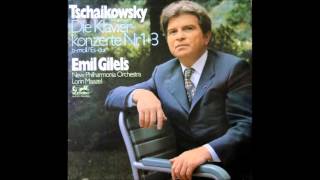P.I.Tchaikovsky Piano Concerto No.3 in E flat major Op.75, Emil Gilels
