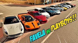 DEU MUITO ERRADO!! - 1º ENCONTRO PLAYBOY$ VS FAVELA - FORZA HORIZON 3