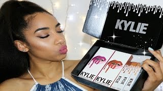 Kylie Jenner Lip Kit & Metal Mattes Swatch + Review | On Tan Skin !