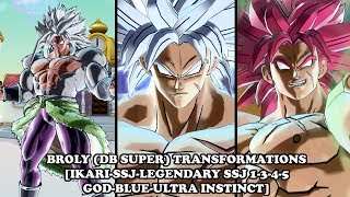 Broly (DB Super) Transformations (IKARI-SSJ 1-3-4-5-GOD-BLUE-ULTRA INSTINCT) DB Xenoverse 2 Mods