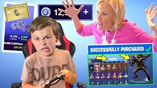 Kid Spends $200 on Fortnite and Buys 27,000+ V Bucks and Mom FREAKS OUT  [MUST WATCH] | DavidsTV