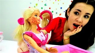 Барби и Игры для девочек. Как убрать сыпь у Barbie?
