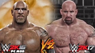 WWE 2K17 vs WWE 2K16 PC Mods - Goldberg Entrance Comparison!