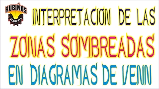 interpretación de las zonas sombreadas de los diagramas de venn - conjuntos
