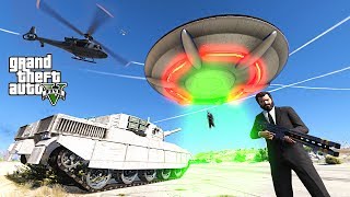 HUGE ALIEN INVASION IN LOS SANTOS !!! GTA 5 ALIEN UFO MOD SURVIVAL
