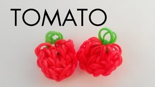 Rainbow Loom Tomato Charms | Помидор из резинок | How to make loom bands