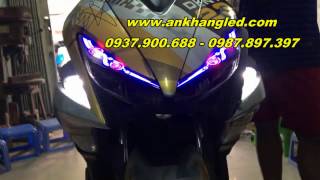 NVX Đẹp Mãn Nhãn với đèn trước Led AUDI + Led O'Block : demi xinhan hiệu ứng chạy _ AK Shop