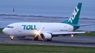 Airwork B737-3S1(SF) | Evening Landing Auckland Airport | ZK-TLE