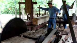 Frick saw mill powered by 2 stroke diesel