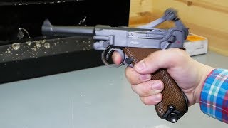 Пневматический пистолет Gletcher P.08 (Blowback) видео обзор