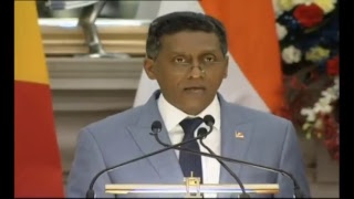 PM Modi with President of Seychelles Danny Faure at a Joint Press Meet at Hyderabad House